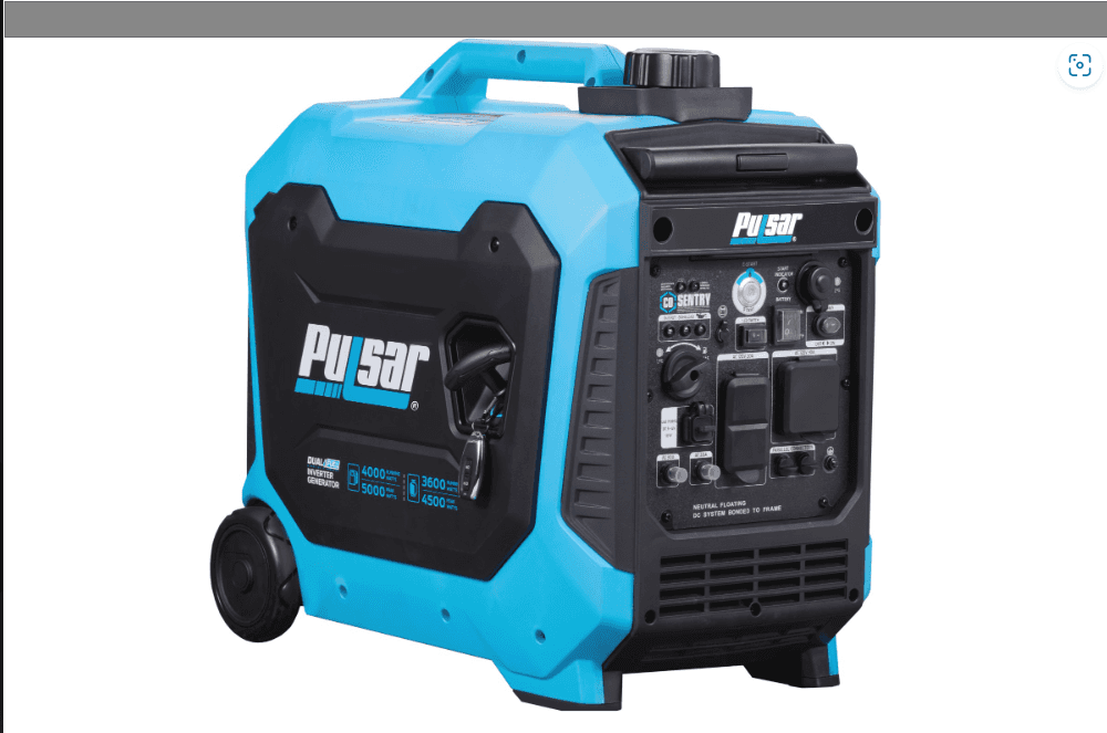 Pulsar 5000-Watt Dual Fuel Portable Generator with CO Sentry